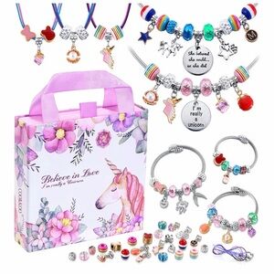 COO&KOO Charm Bracelet Making Kit, A Unicorn Girls Toy